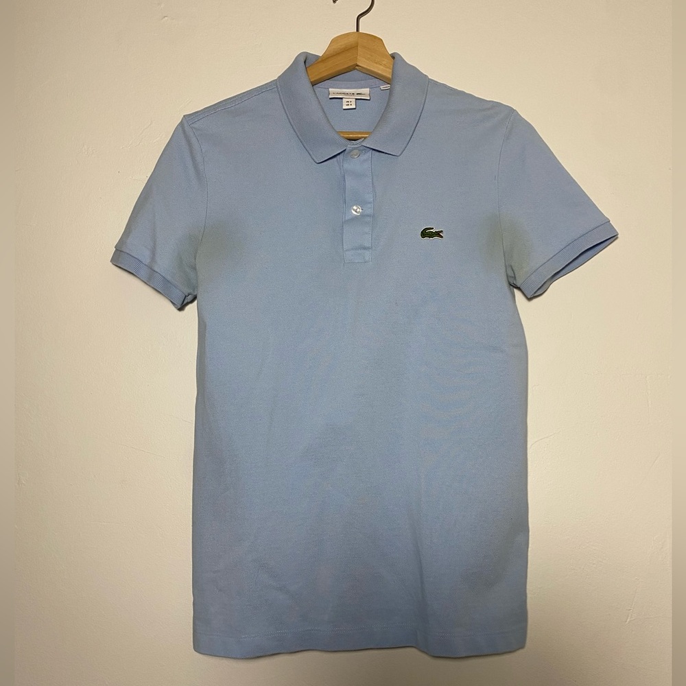 Baby Blue Lacoste Polo Slim Fit